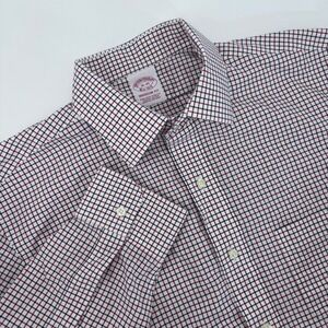 Brooks Brothers Madison Fit 16-35 Non-Iron Supima Cotton Tattersall Dress Shirt